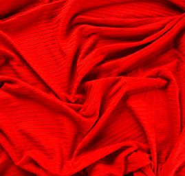 Úplet s žebrovým vzorem červený