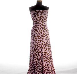 Úplet žoržetový zvířecí vzor jasně růžová