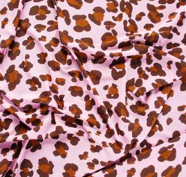 Úplet žoržetový zvířecí vzor jasně růžová