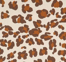 Úplet žoržetový zvířecí vzor světle hnědý