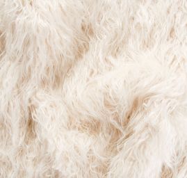 Imitace kožešiny dlouhý vlas lomená bílokrémová