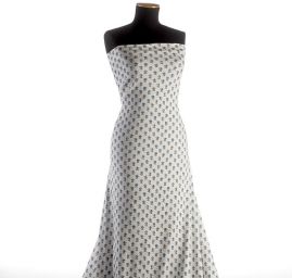 Úplet piké drobné květy modré