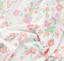 Úplet piké květy oranžovohnědé