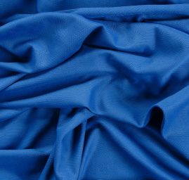 Pletenina s plastickým vzorem vlnek v pruzích modrá II.jakost