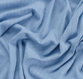 Pletenina s plastickým vzorem pruhů modrá II.jakost