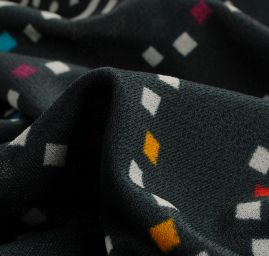 Pletenina geometrický vzor zelená II.jakost