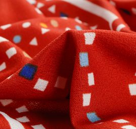 Pletenina geometrický vzor hnědorezavá