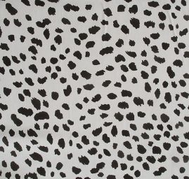 Viskozová šatová látka zvířecí vzor bíločerná