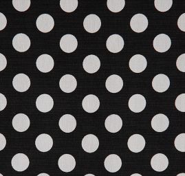 Úplet letní jemný vzor velký puntík černá bílá