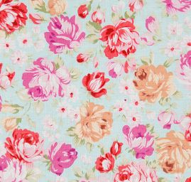 Viskozová letní látka květinový vzor