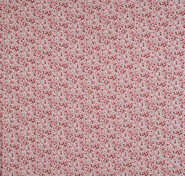 Viskozová letní látka kytičkový motiv starorůžová
