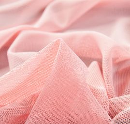 Tyl jemný pružný šíře 150 cm starorůžový