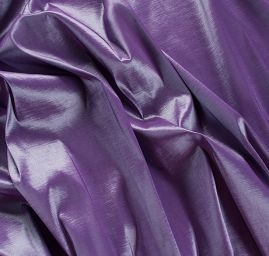 Taft pružný šanžán levandulový