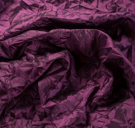 Taft kreš jemný šanžán fialovo-černý