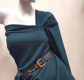 Pletenina úplet scuba crepe oboustranný tm.zelený