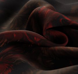 Hedvábný žoržet kupón květy