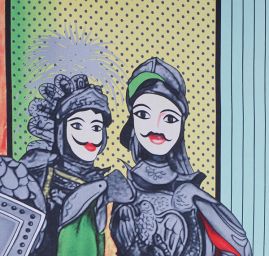 Exkluzivní šála rytířky tyrkys