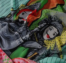 Exkluzivní šála rytířky tyrkys