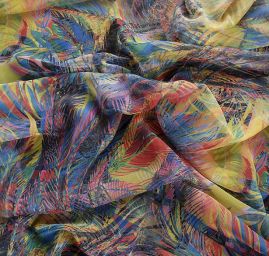 Šifon palmové listy