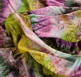 Bavlěný etamín batika