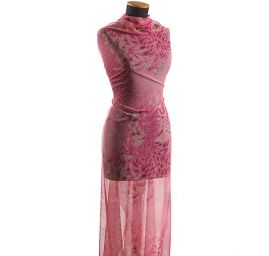 Šifon abstraktní zvířecí motiv a mozaika 