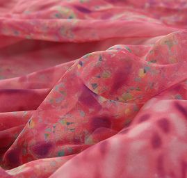 Šifon abstraktní zvířecí motiv a mozaika 