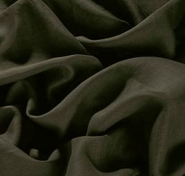 Len směs s bavlnou střední síly khaki barvy