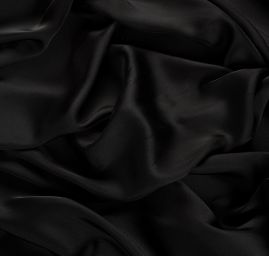 Pružný  černý satén matný 