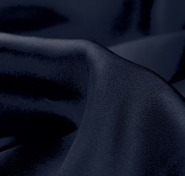 Pružný tm. modrý satén matný