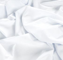 Bavlněná pružná látka bílá