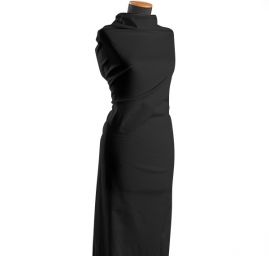 Bavlněná pružná látka tm.hnědá