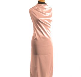 Satén pružný hladký meruňkový