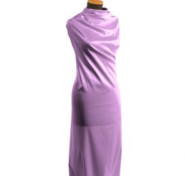 Satén pružný hladký levandulový