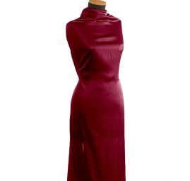 Satén pružný hladký vínový II.jakost