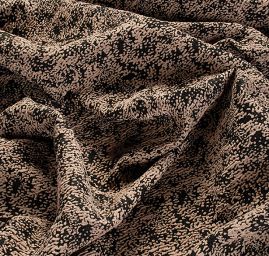 Žakárová tkanina kreš hnědá/černá