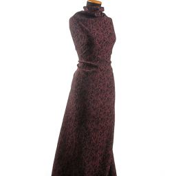 Žakárová tkanina kreš vínová/černá