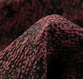 Žakárová tkanina kreš vínová/černá