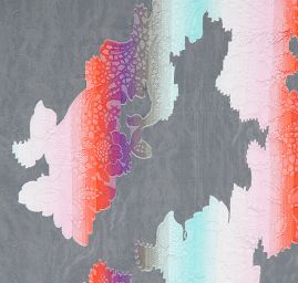 Organza žakár květinový ornament 