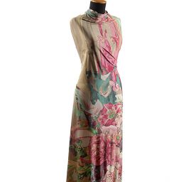 Úplet digitální tisk secesní květinový motiv