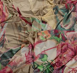 Úplet digitální tisk secesní květinový motiv