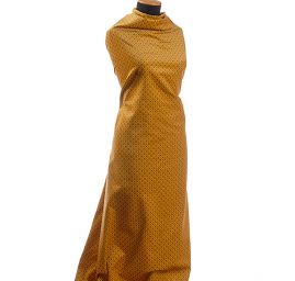 Bavlněný samet drobný vzor žlutý