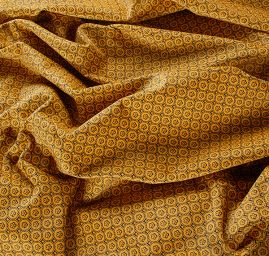 Bavlněný samet drobný vzor žlutý