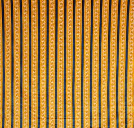 Exkluzivní bavlněný samet ornament/pruh modrý