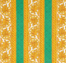 Bavlněná látka digitální tisk ornament/pruhy zelená