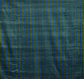 Bavlněný samet široké pruhy modrá/zelená