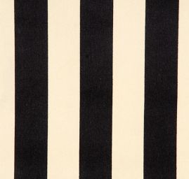 Bavlněný samet široké pruhy černá/slonová kost