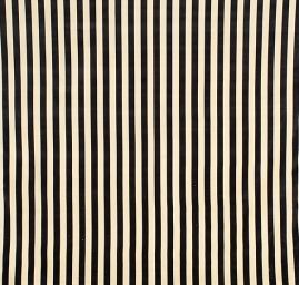 Bavlněný samet široké pruhy černá/slonová kost