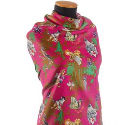 Exkluvzivní samet avantgardní vzor malý růžový podklad