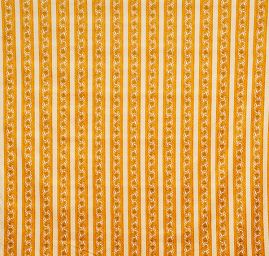 Exkluzivní bavlněný samet ornament/pruh žlutý