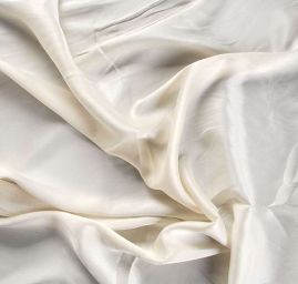 Satén hedvábný jemný v barvě slonové kosti